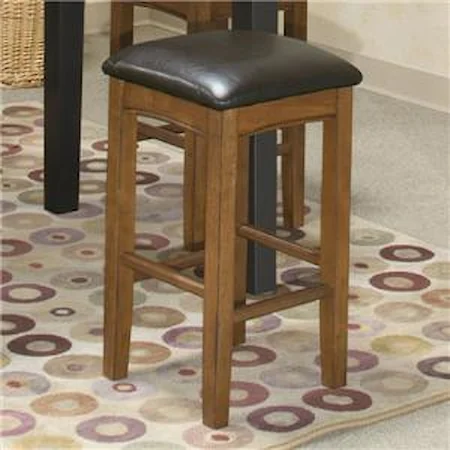 24" Backless Barstool w/ Upholstered Seat